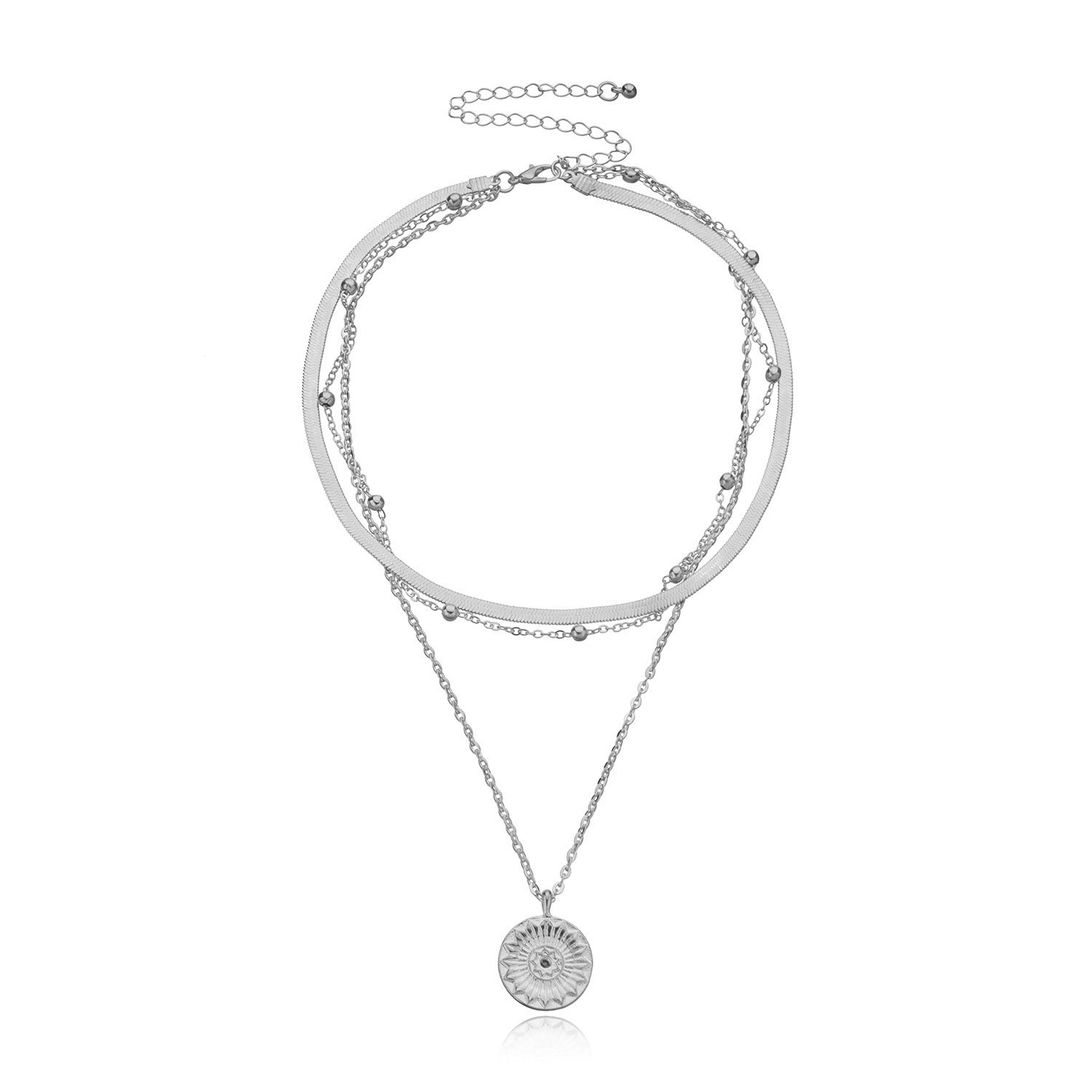 Wholesale Round Tag Alloy Necklace